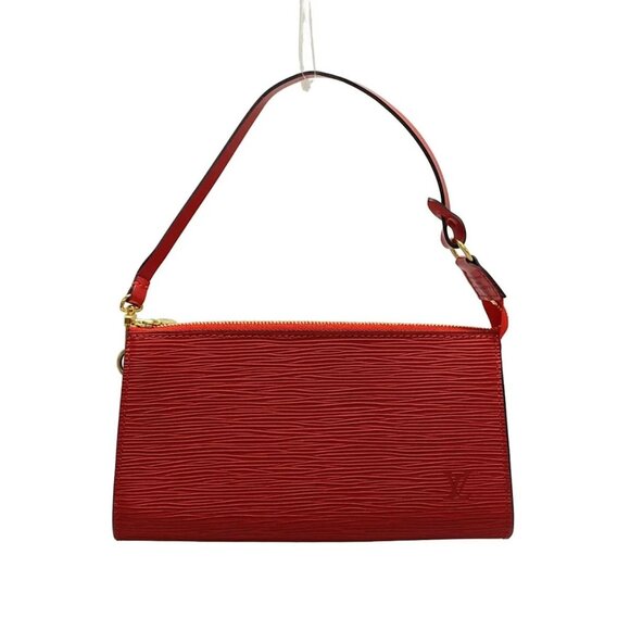 Auth LOUIS VUITTON Pochette Accessoires 21 M52957 Castilian Red Gold Epi - Picture 1 of 11